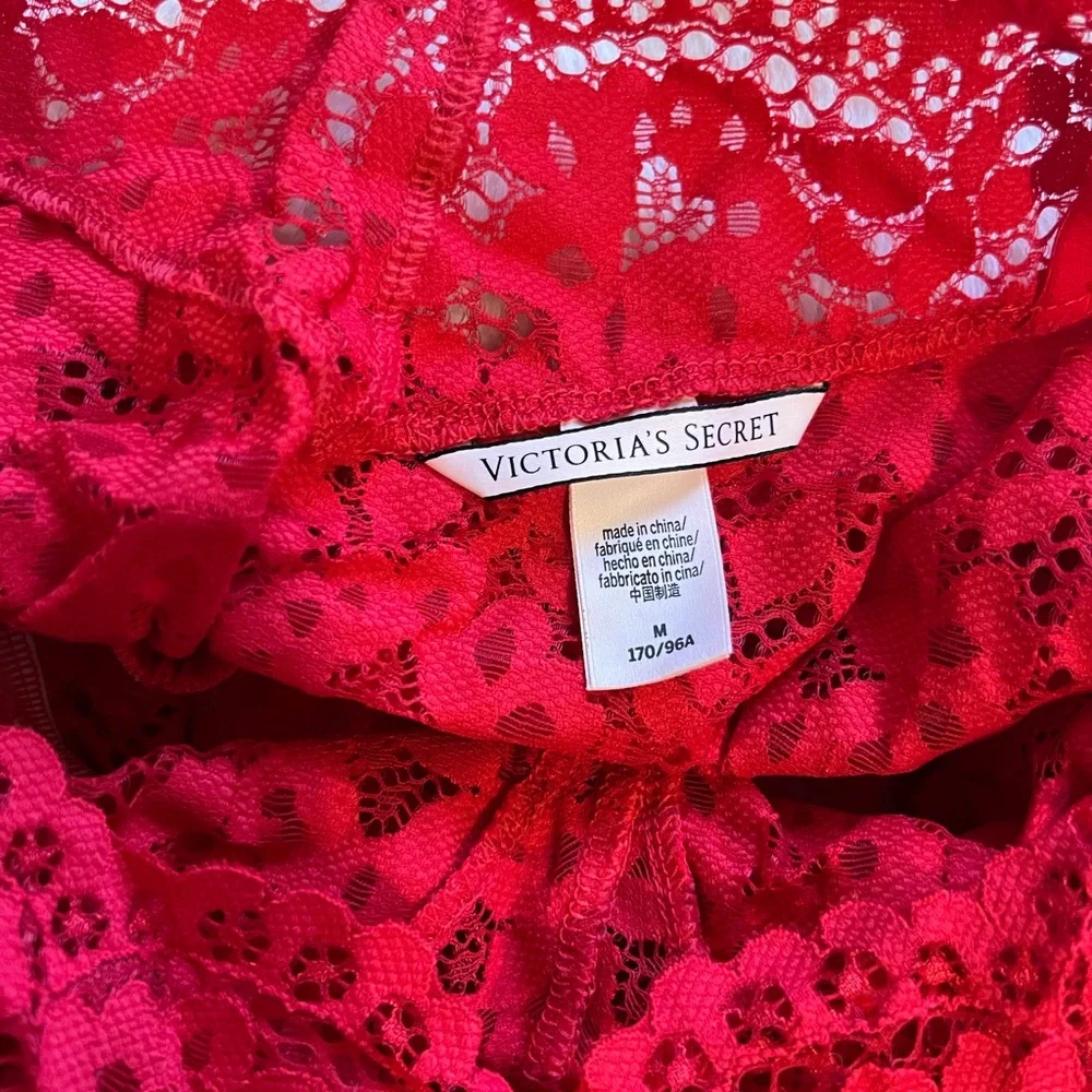 Victoria's Secret Hot Red Lace Romper - Picture 3 of 4